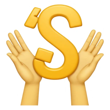 Make the letter S with emoji hands sticker
