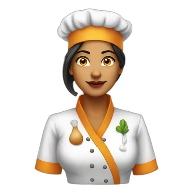 Boss bitch Indian chef woman sticker