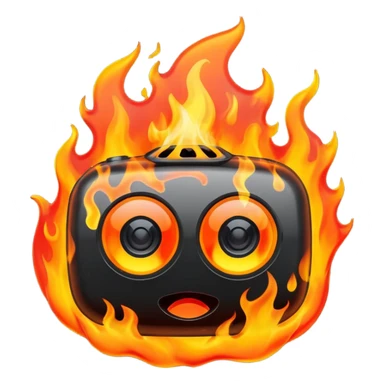 Web Cam on FIRE sticker