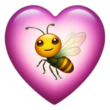 firefly on a heart sticker