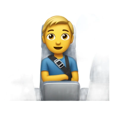 Sitting on airplane sticker