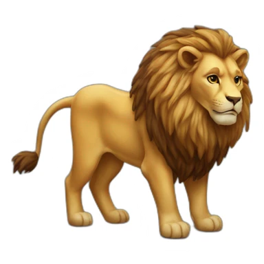 Lion killed by a goat sticker