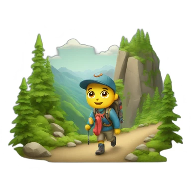 kitsch hiking sticker