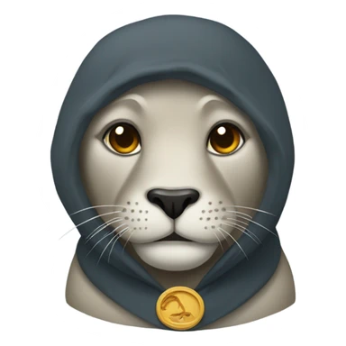 seal in lion costume sticker