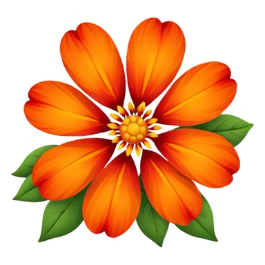 Flowers Orange and red sticker