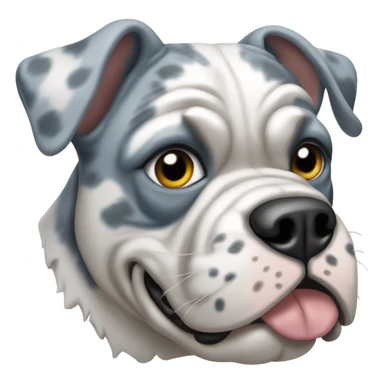 Blue Merle bulldog sticker