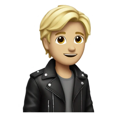 blonde boy in leather jacket whos name jeno sticker