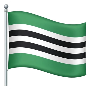 No js do a flag with green on top white in the middle and black on the bottom three sections don’t add any symbols or anything just those three colors spilt like top middle and bottom  sticker