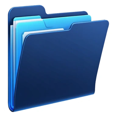 dark blue neon file folder sticker