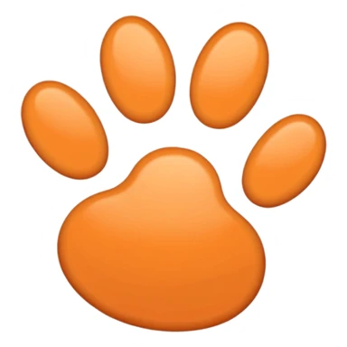 a light pastel orange pawprint sticker