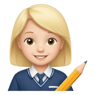 baby in school uniform  sticker