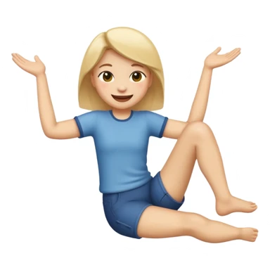 😛 emoji with arm around leg  sticker