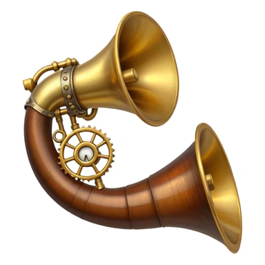 steam punk horn sticker