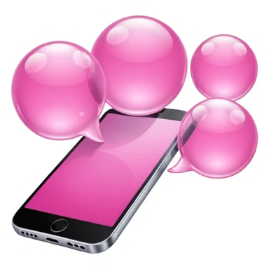 pink phone contacts bubble sticker