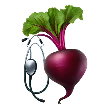 A beetroot with a stethoscope around it. sticker