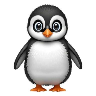 Cute baby penguin with big eyes waddling sticker