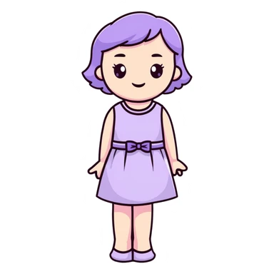 very pale almost white lavender rosy dress sticker