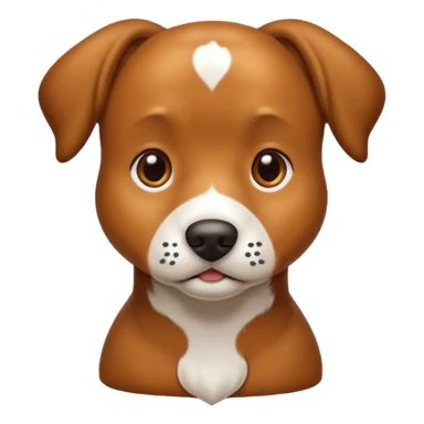 Brown dog with white spots on neck  sticker