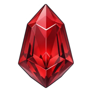 iOS sticker, dark fantasy crystal, monochrome red, minimal sticker