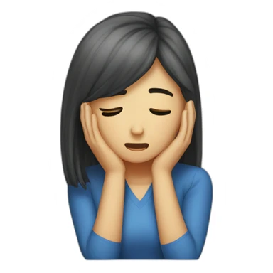 facepalm girl sticker