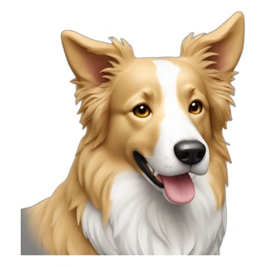 blond english teacher border collie black white sticker
