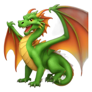 dragon with fire sticker