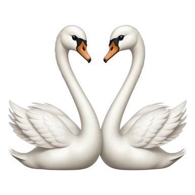 Couple swan emoji sticker