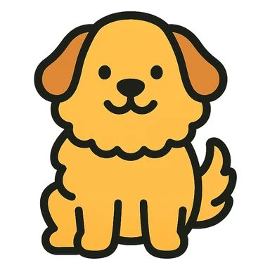 cute fluffy dog sticker