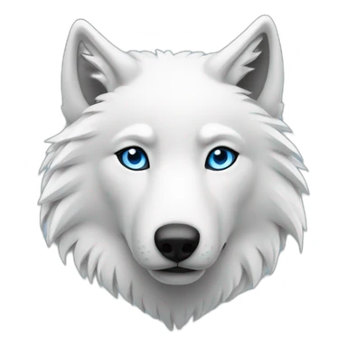 White Wolf blue eyes sticker