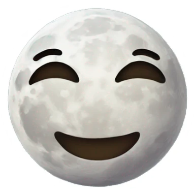 happy hald moon sticker