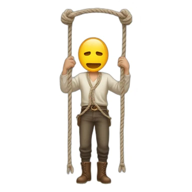 hangman with rope sticker