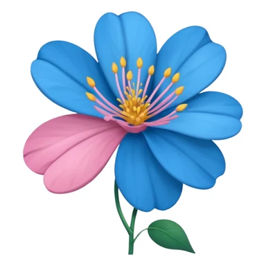 Apena faça uma Flor de uma cor azul q nem uma rosa mucha sticker