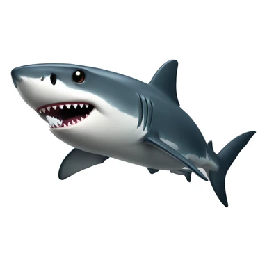 shark black sticker