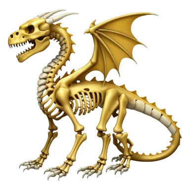 Evil Shiny Boneknapper-Skeleton-dragon (full body) sticker