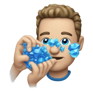 Man sniff magic blue crystals sticker