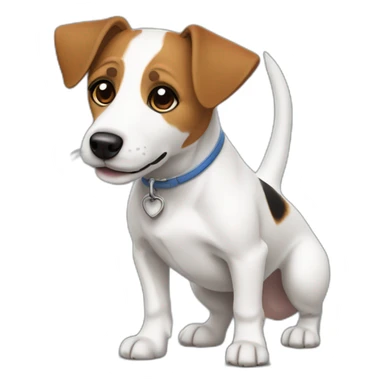dog Jack Russell Terrier full body sticker