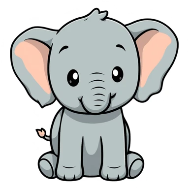 baby elephant sticker