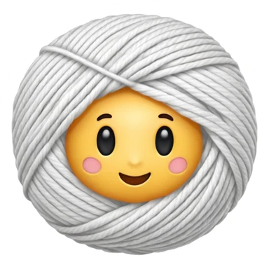 A ball of white yarn sticker