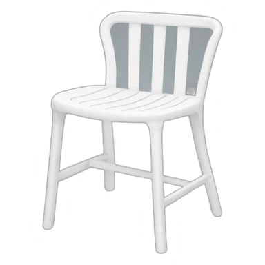 White plastic garden chair sticker