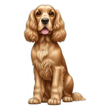 Dog-golden-english-cocker-spaniel-full-body-standing sticker
