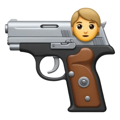 Un persona Blanco una gora de lado y una pistola sticker