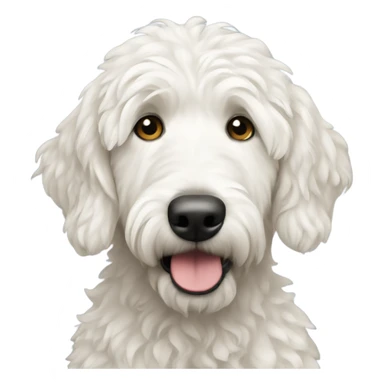 White golden doodle sticker