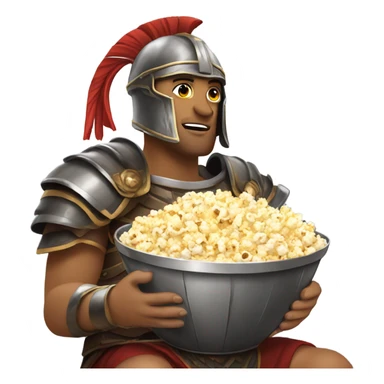 Gladiator eating popcorn sticker