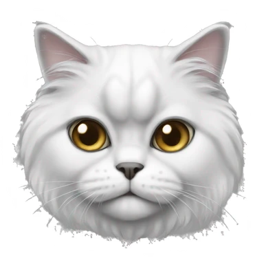 Persian cat white and grey sticker