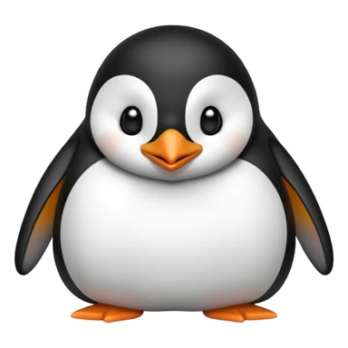 Happy penguin with a tired face  sticker