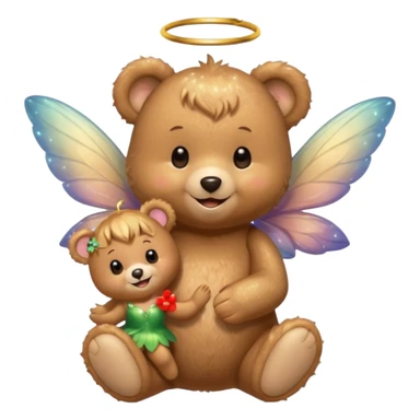 Teddy and fairy as a couple sticker