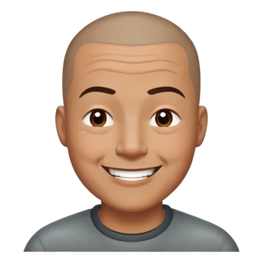 Nam, 50 tuổi, đầu đinh, nhắm 1 mắt, cười tươi, da đen, nhướng lông mày sticker