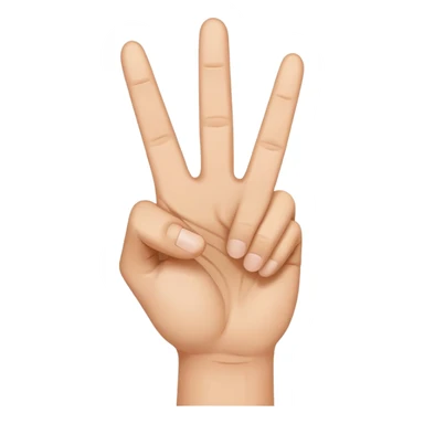 victory hand sign with peace symbol sticker