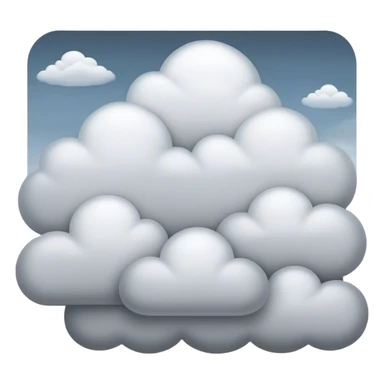 Cinematic Realistic Stratus Emoji, Low and layered, with uniform, gray clouds covering the sky in a smooth, even blanket. The clouds seem to hang gently in the atmosphere, creating a soft, diffused light below. Soft glowing outline, capturing the essence of calm, peaceful overcast skies in a serene stratus cloud! sticker