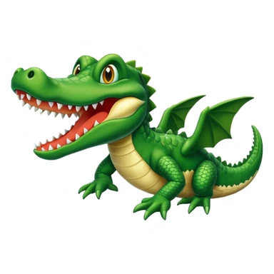 Flying alligator sticker